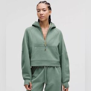 NWT lululemon Scuba Oversized Half-Zip Hoodie in Crater/Blue/Gold, Size XL/XXL